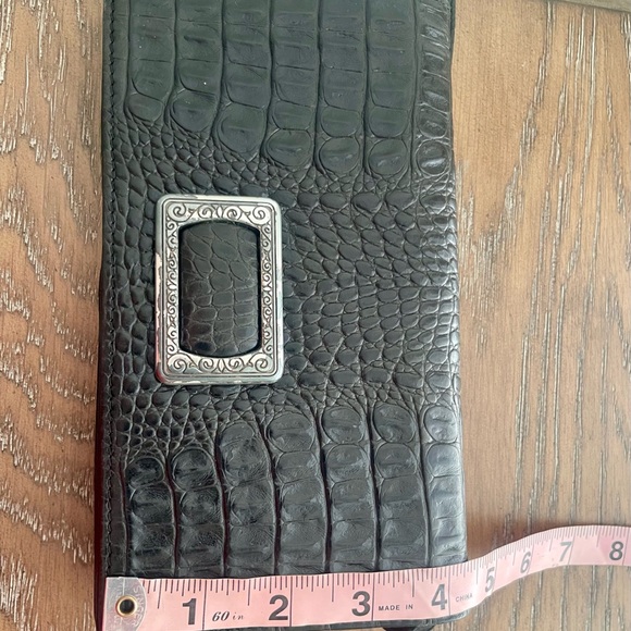 Brighton Black Croc-Embossed Shoulder Bag - Picture 11 of 11